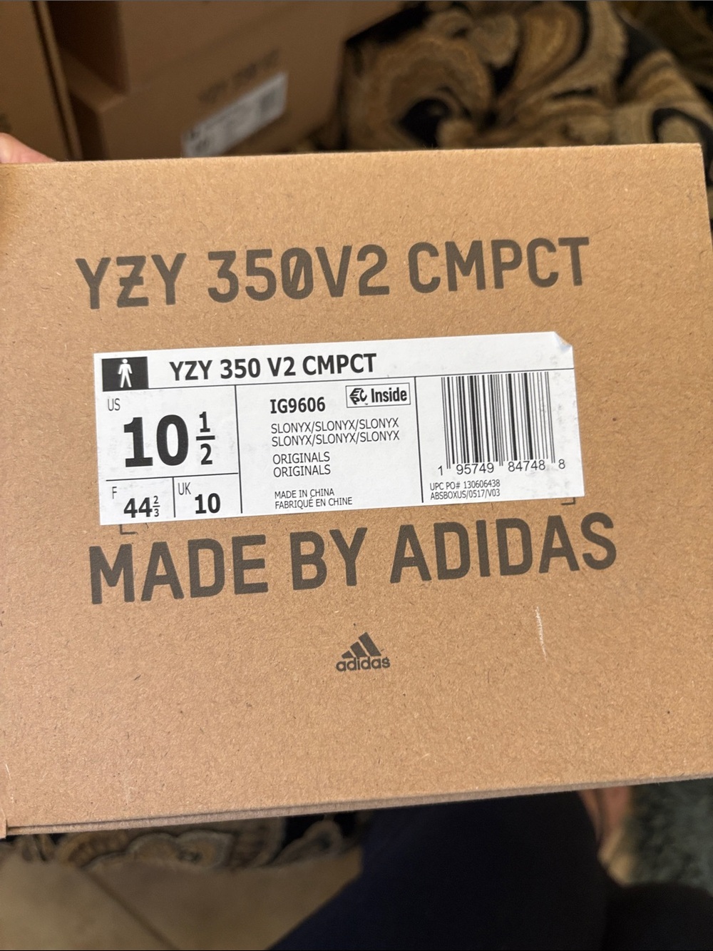 Yeezy Boost 350 V2 Black & Gray Knit Sneaker - Picture 2 of 2